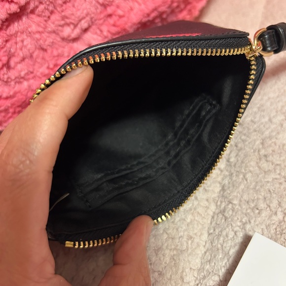 NEW Coach Corner Zip Wristlet  Black/LM Multi LIPS PRINT - Picture 8 of 12